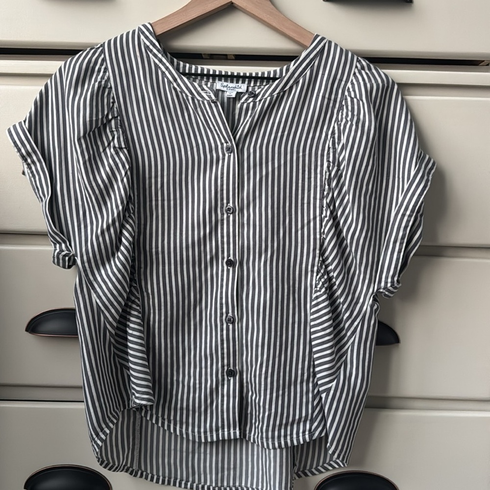 Splendid Ella Striped Button-Down Blouse